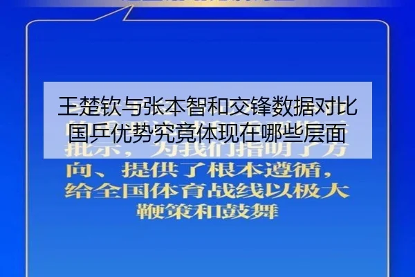 王楚钦与张本智和交锋数据对比 国乒优势究竟体现在哪些层面